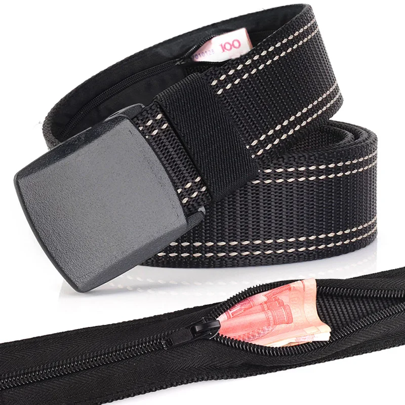 Anti Diefstal Riem Travel Security Hidden Cash Pouch Belt Large Capacity Anti-Theft Storage Waist Money Ticket Protect Strap