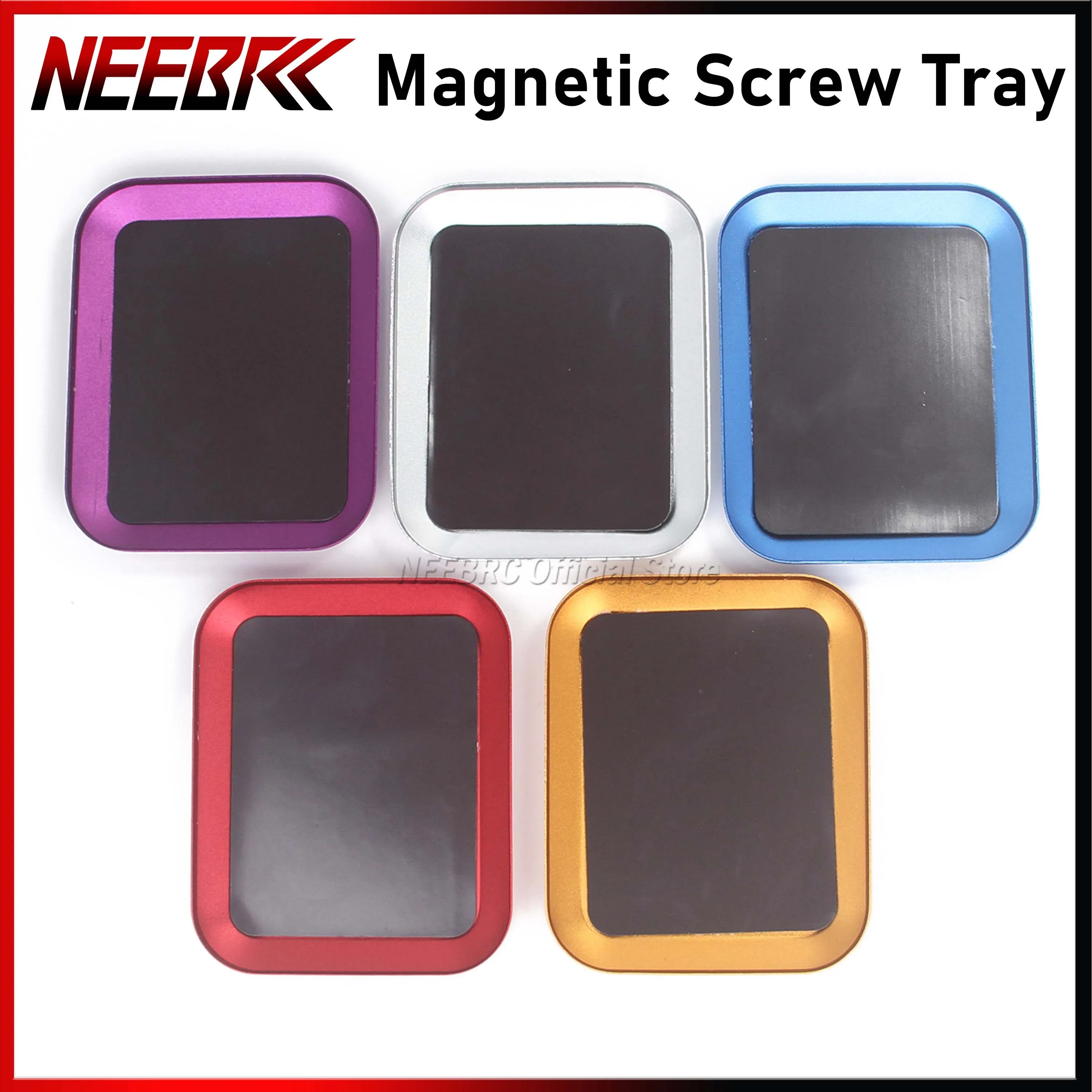 NEEBRC RC Aluminium Alloy Magnetic Screw Tray Plate Repair Tool for Car Model Crawler Axial SCX10 D90 D110 Boat Airplane Part