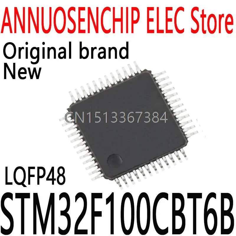 

10PCS New and Original LQFP48 32F100CBT6B MCU STM32F100CBT6B