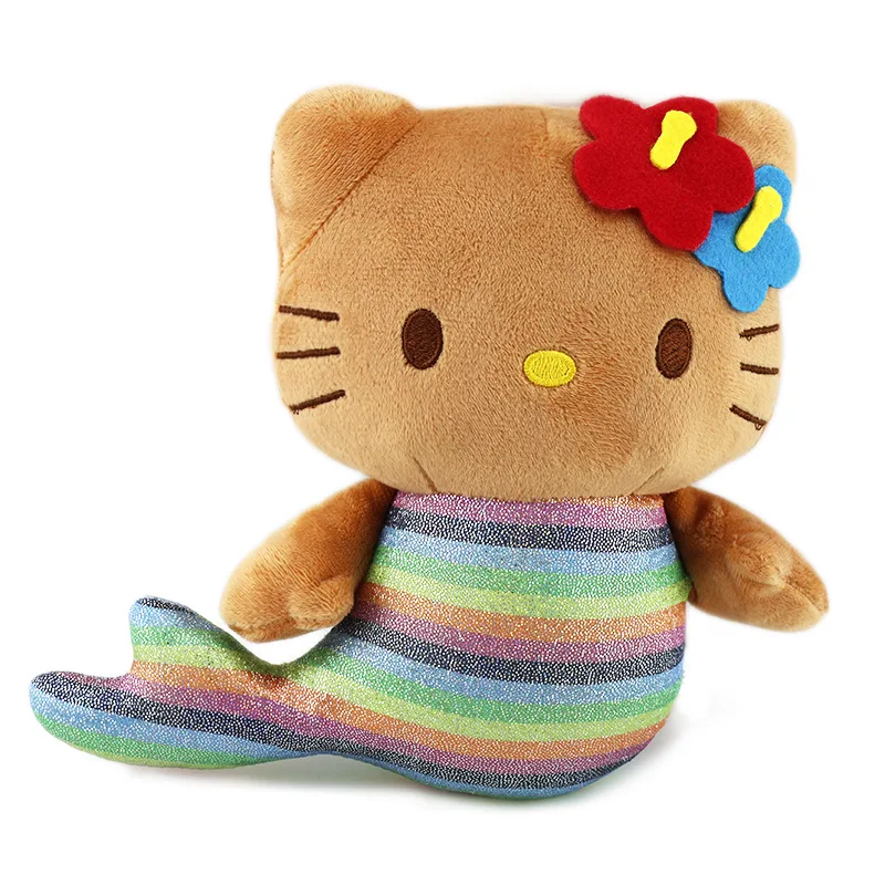 Sanrio Olá Kitty boneca de pelúcia sereia, couro preto pingente, melodia, Havaí Limited, bonito, fabricante vendas diretas