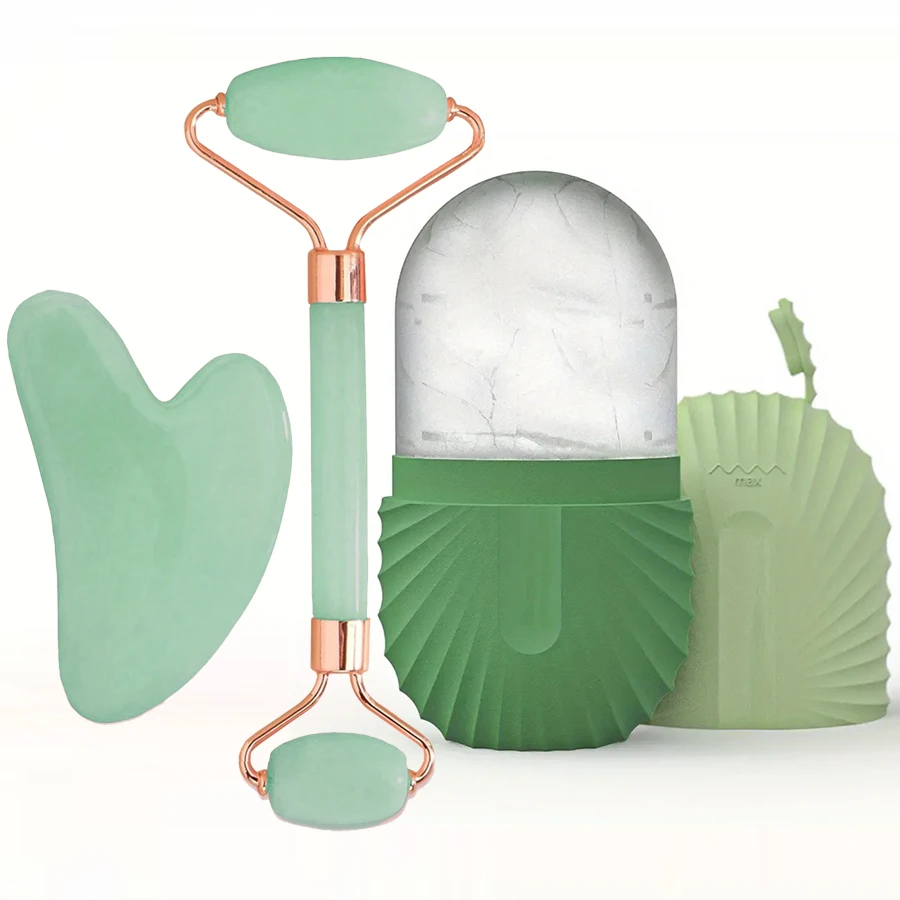 1/2/3 Uds rodillo de hielo para el cuidado de la piel Facial juego de rodillos de hielo, rodillo Facial GuaSha FaceTool Set, rodillo de masaje Facial contorno de elevación