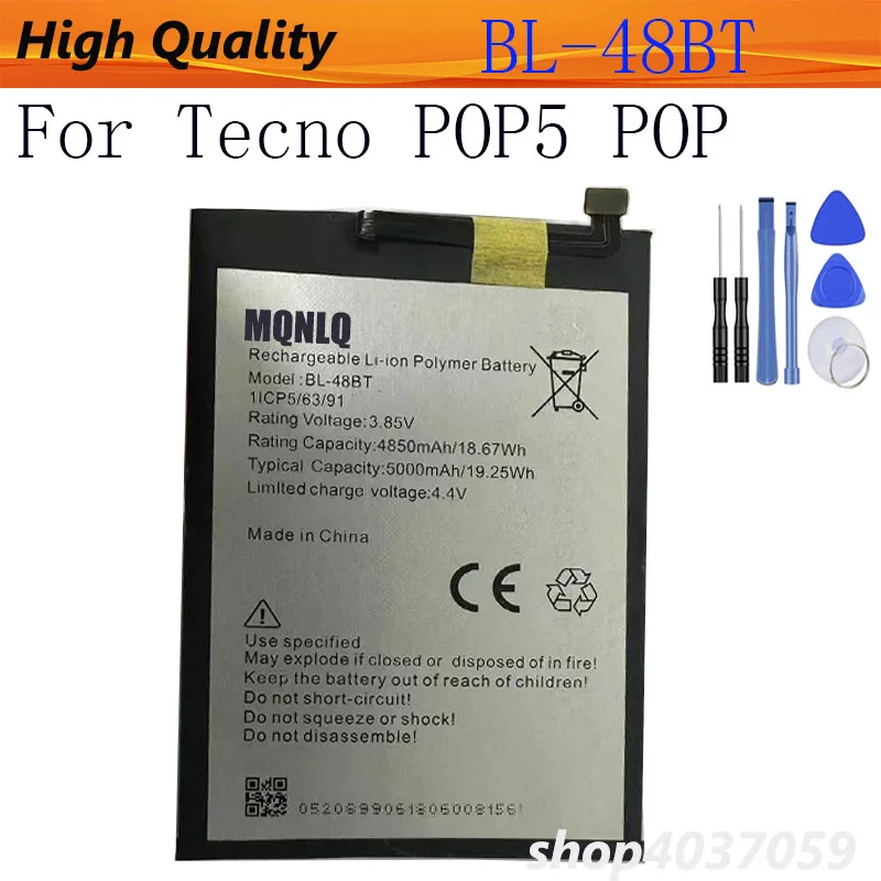 

Оригинальный сменный аккумулятор для Tecno POP5 POP 5000 мАч BL-48BT + инструменты