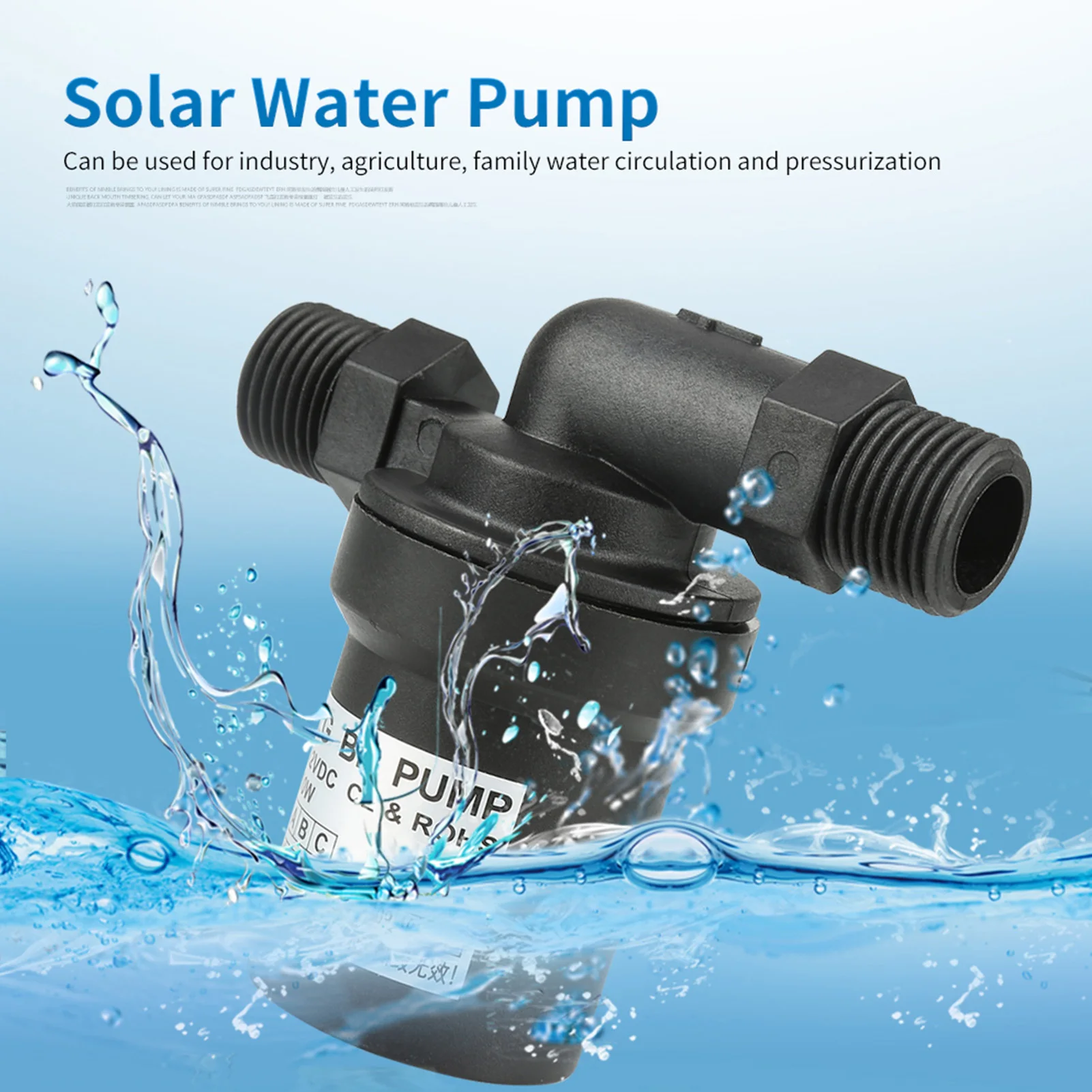 12V 10W DC Brushless Solar High Temperature Water Pump for Circulation Pumping