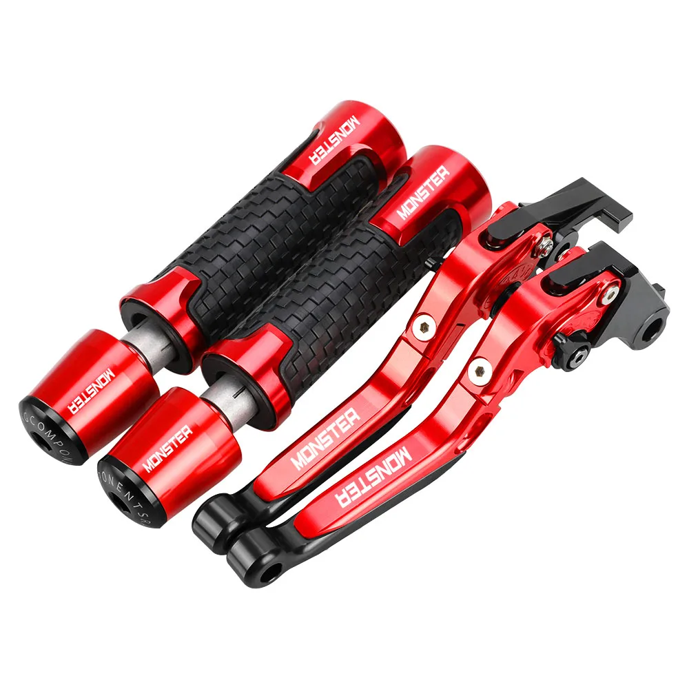 

FOR DUCATI Monster 797 821 MONSTER DaRk 2014 -2018 Motorcycle Adjustable Extendable Brake Clutch Levers Hand Grip Handlebar Ends