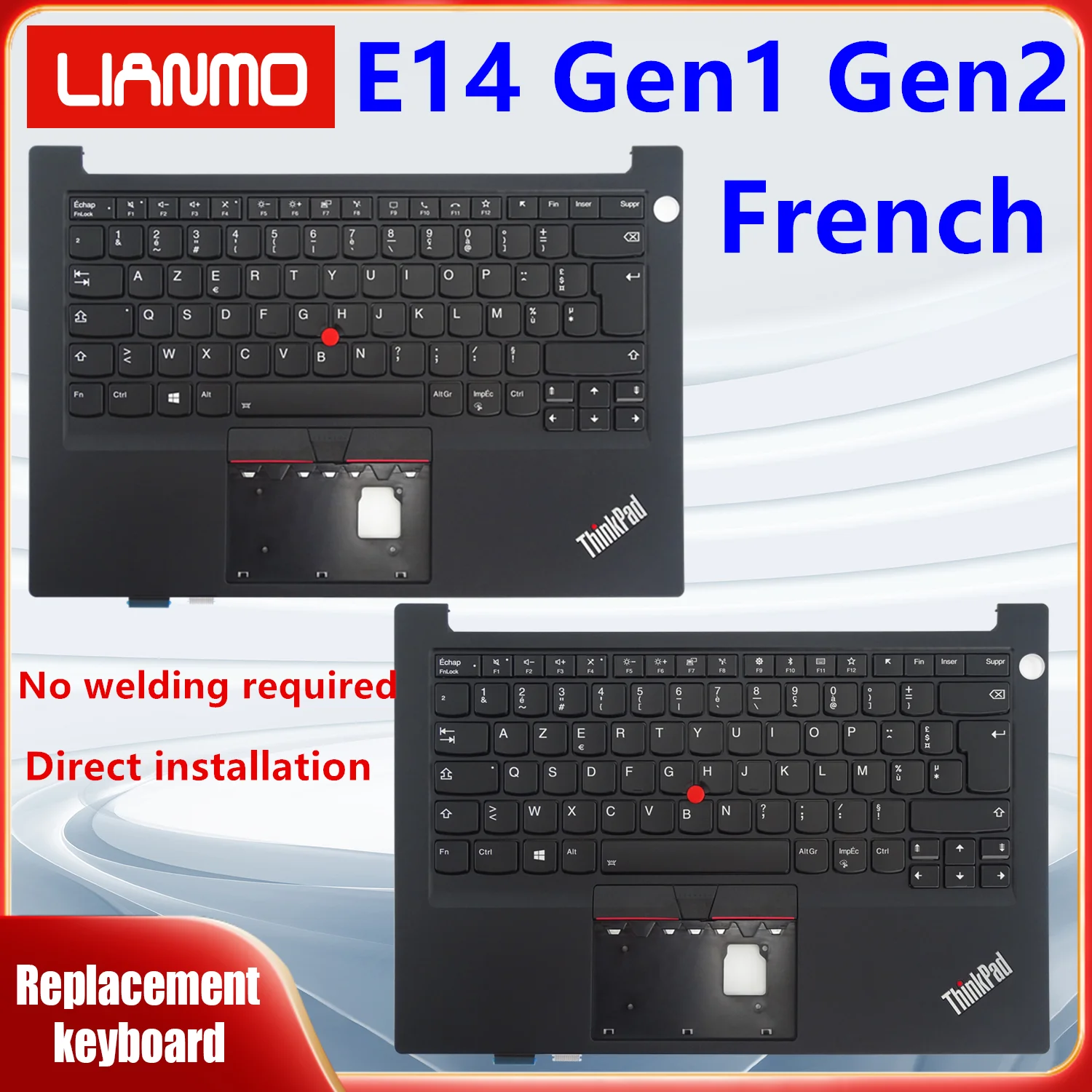 French notebook keyboard Suitable for Lenovo ThinkPad E14 Gen1 E14 Gen2 Gen3 Gen4 C-shell keyboard With backlight and No backli