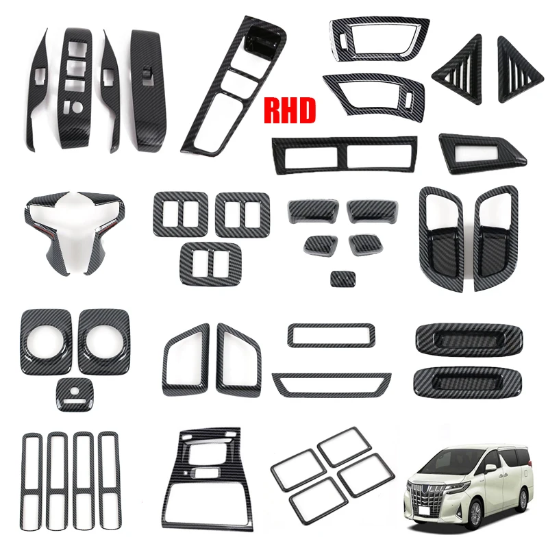 RHD For Toyota Alphard Vellfire 30 Series 2015-2022 interior Accessories handle bowl window control handbrake Seat memory cover