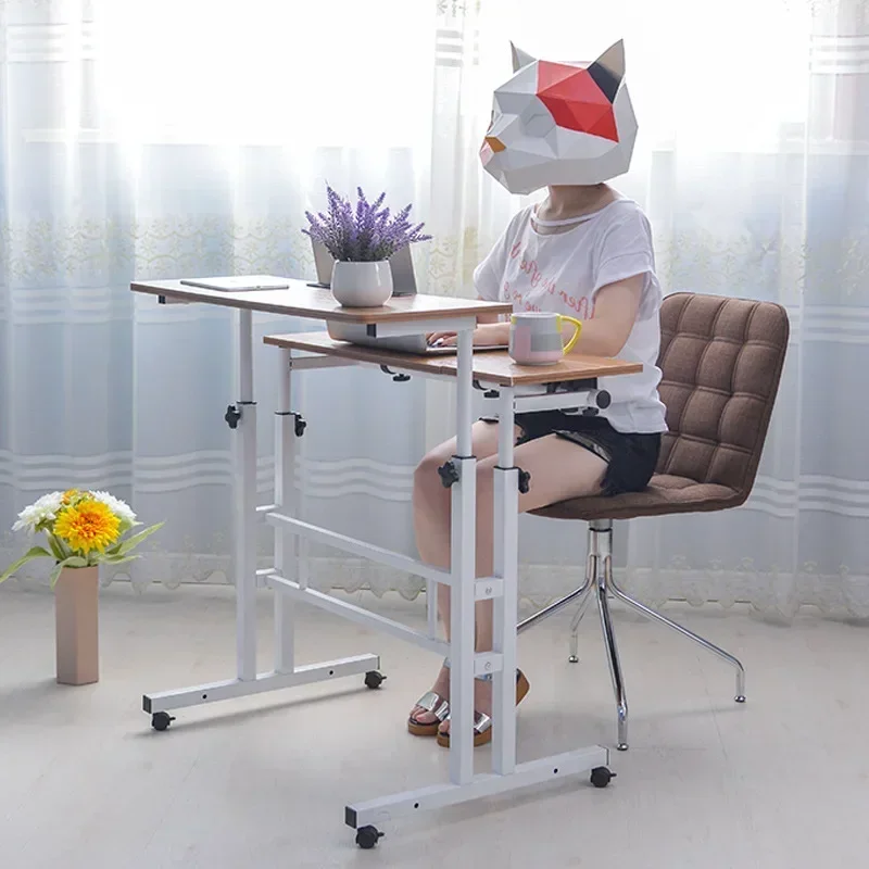 مكتب قائم متنقل، مكتب قائم محمول، محول مكتب قائم صغير قابل للتعديل مع محطة عمل مكتب منزلي بعجلات