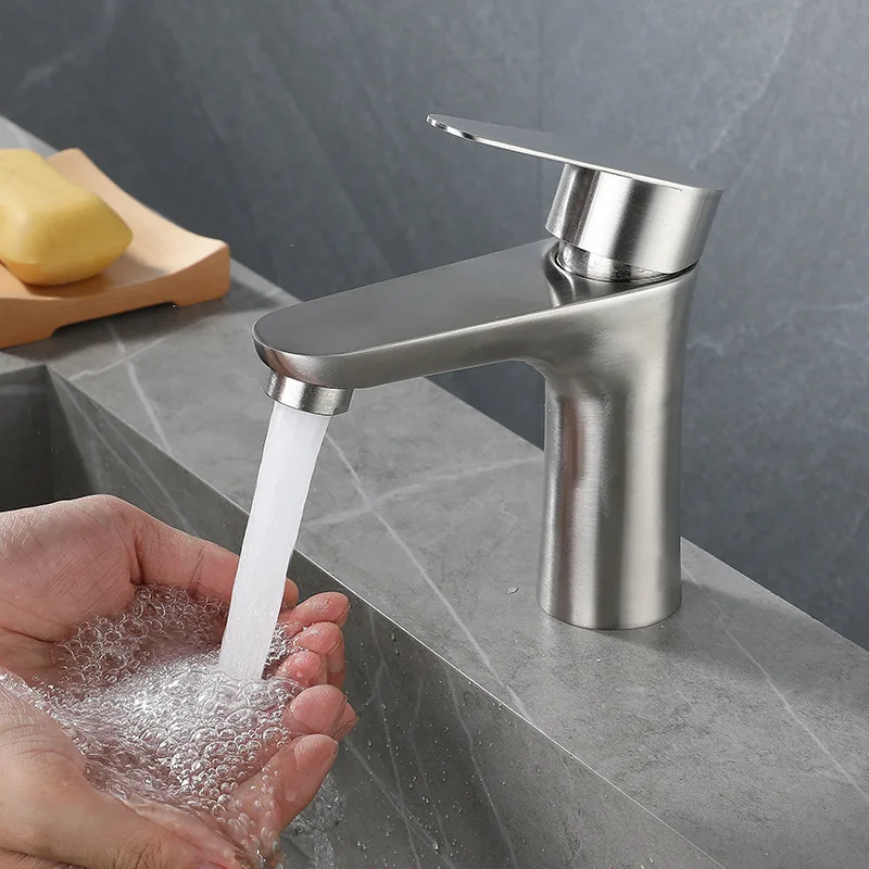 

304 Stainless Steel Cold and Hot Basin Faucet