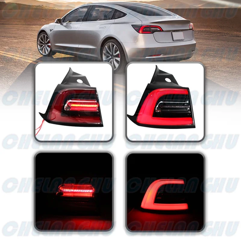 LED Tail Light For Tesla Model 3 2017 2018 2019 Left Outer Side 3 Pins Rear Lamp Turn Light Car accessories