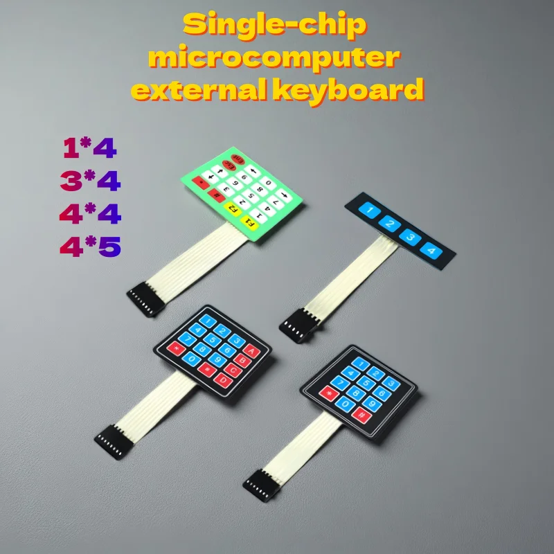 Membrane Switch Matrix Array Keyboard Keypad Control Panel Pad DIY Kit For Arduino 1 2 3 4 5 12 16 20 Key Button 3*4 4*4 4*5