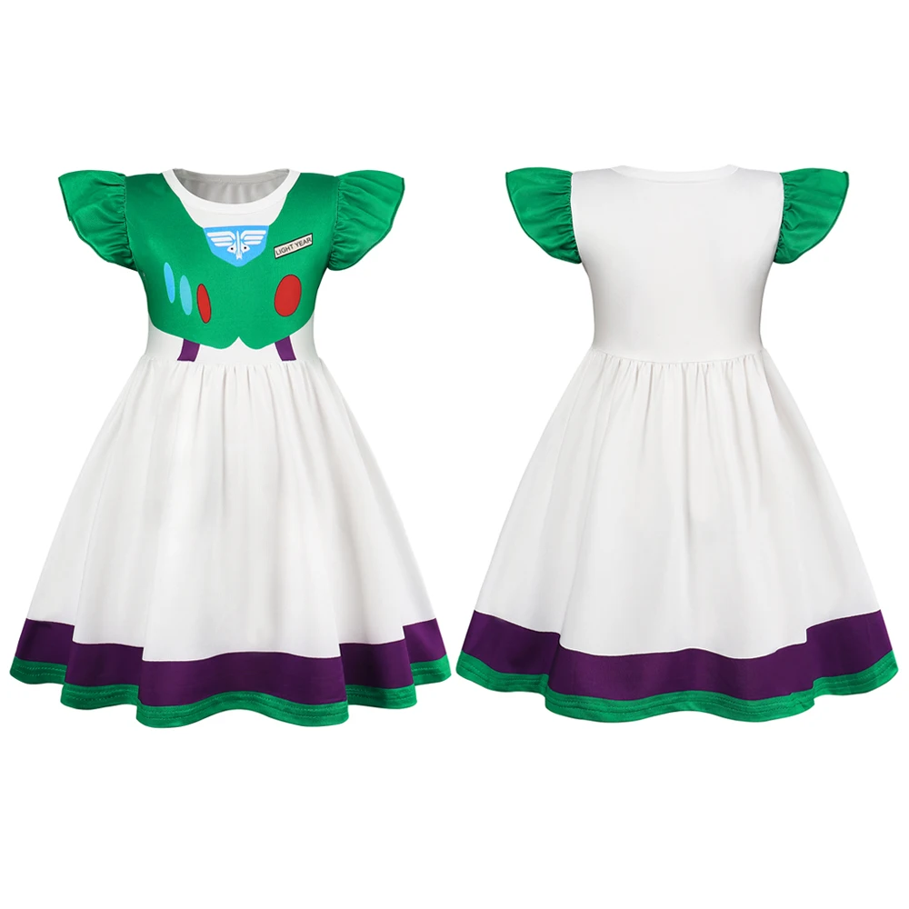 Toy Story Buzz Lightyear Dress for Girls Kids Jessie Costume Halloween Outfit Birthday Party Princess Dress Up