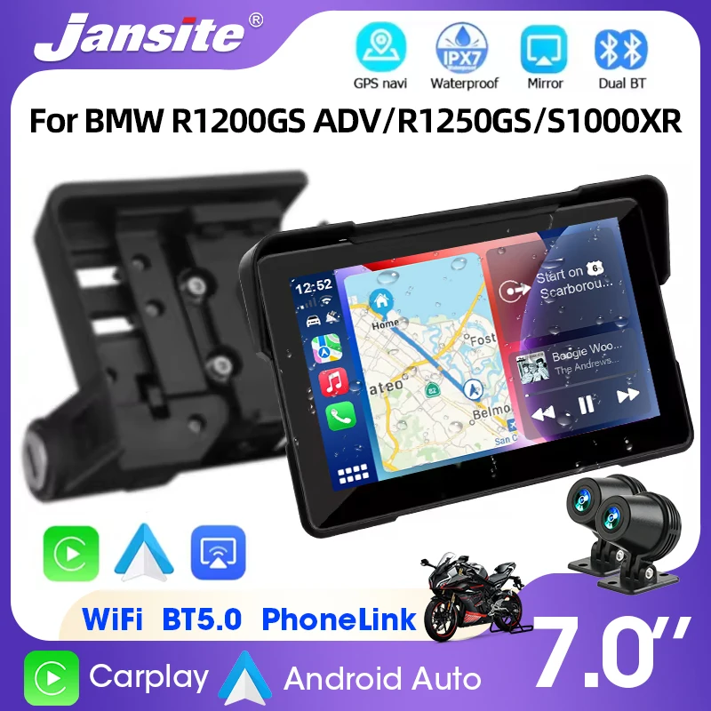 7 zoll Motorrad Dashboard Für BMW R1200GS R1250GS S1000XR Drahtlose CarPlay Moto Android Auto Tragbare GPS Navigation Bildschirm