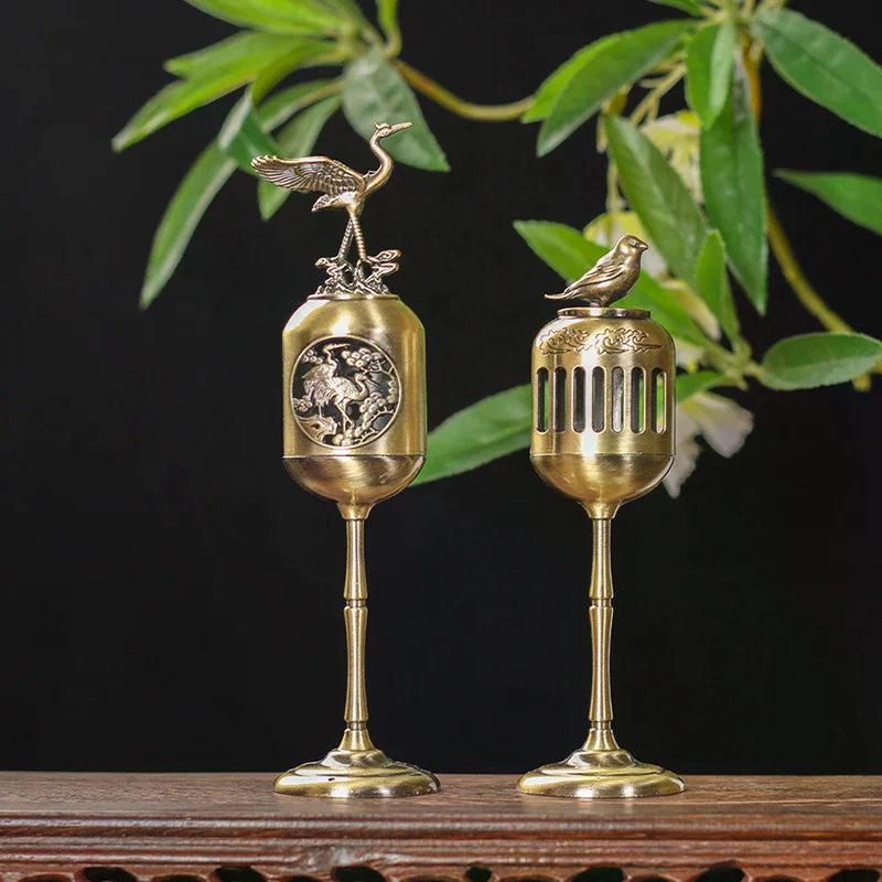Magpie Hollow Lamp Sandalwood Fragrance Censer Smoking Backflow Incense Holder Tea House Ornaments Study Room Home Decor