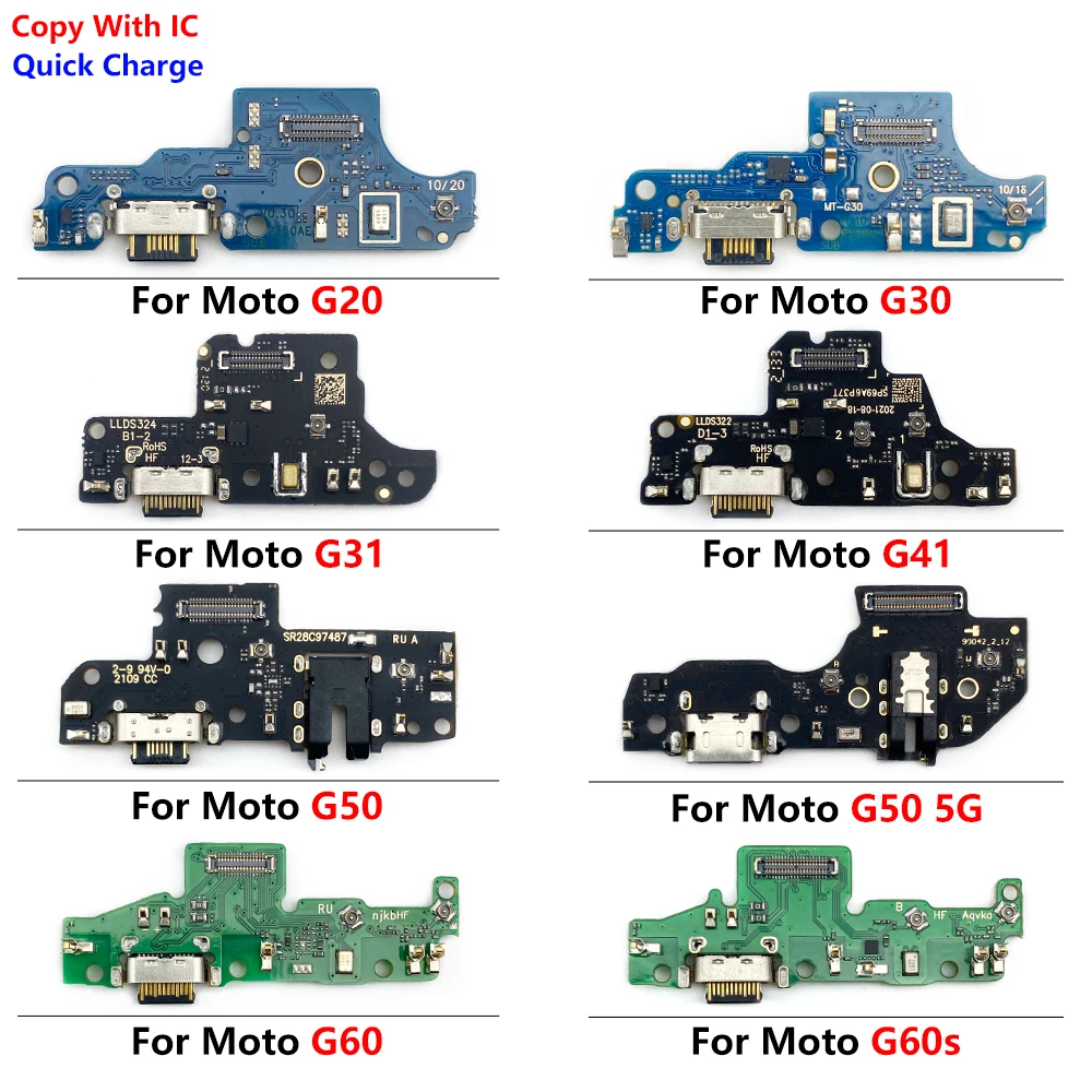 NEW USB Charge Port Jack Connector Charging Board Flex For Moto G60 G100 G50 G31 G30 G20 G41 G10 Power G Power Stylus 2021 Pure