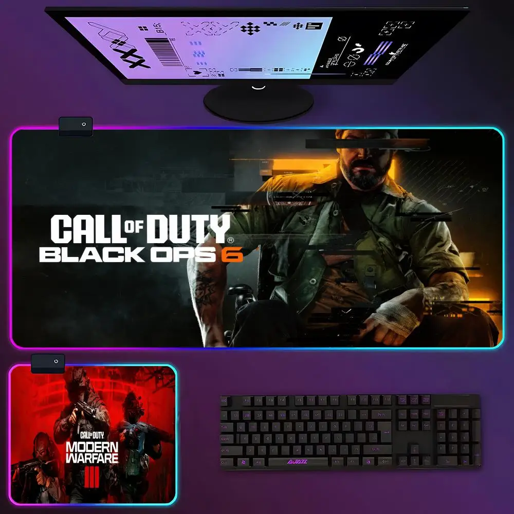 game Call of Duty Mouse Pad RGB Luminous 900x400x3mm Thickened  Large Table Pad Encrypted Anti Skid Super Large Mouse Pad