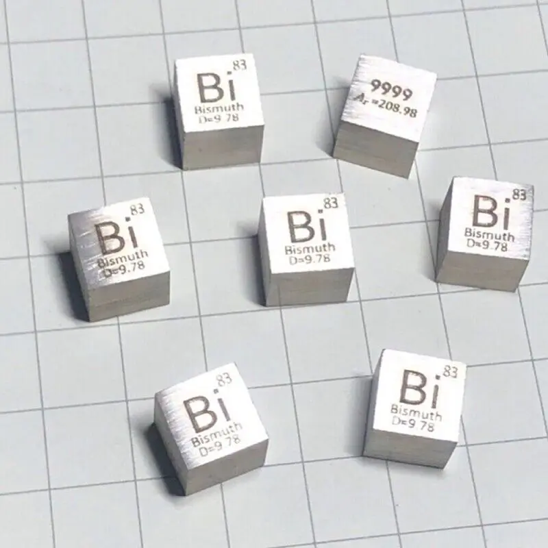 

5pc 10mm Bismuth Metal Bi The Periodic Table- Cube Bi- 99.99%