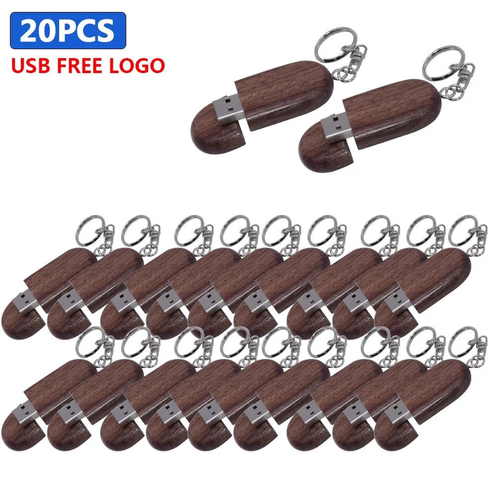 20st Mode Esdoorn Houten Gratis Aangepaste Logo Walnoot Pendrive Met Sleutelhanger Usb Flash Drive 8Gb 16G 32Gb Usb Stick 2.0 Cadeau