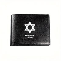 Star Of David Flag Symbol Graphic Print Mens Wallet Business Casual Elegant Simple Practical Quality Stylish Creative Chr