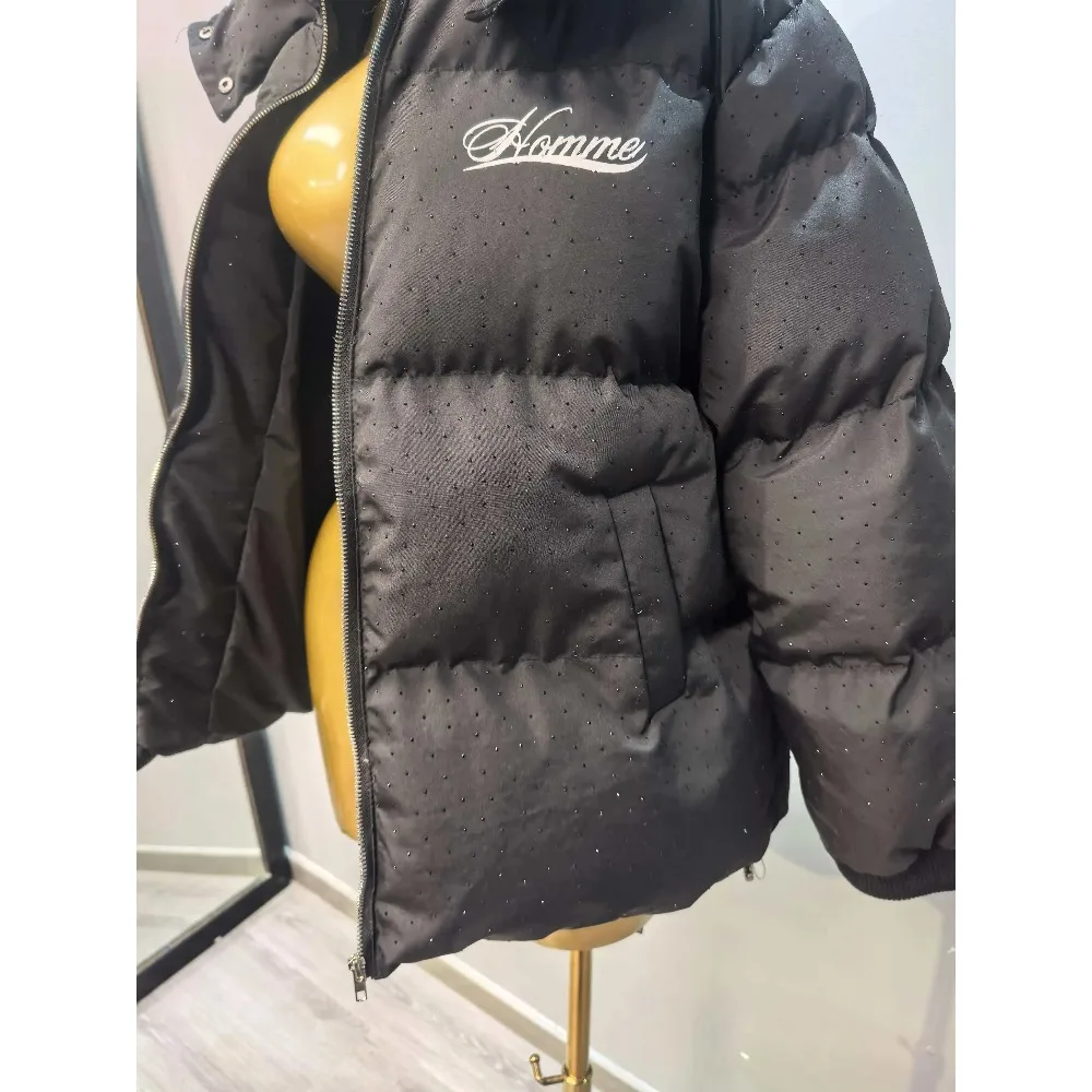 Puffer Padded Cotton Jacket Women's Winter Coat Harajuku Warm Thicken Coat Vintage Zip Up Outerwear Casual Streetwear Y2k Outfit
