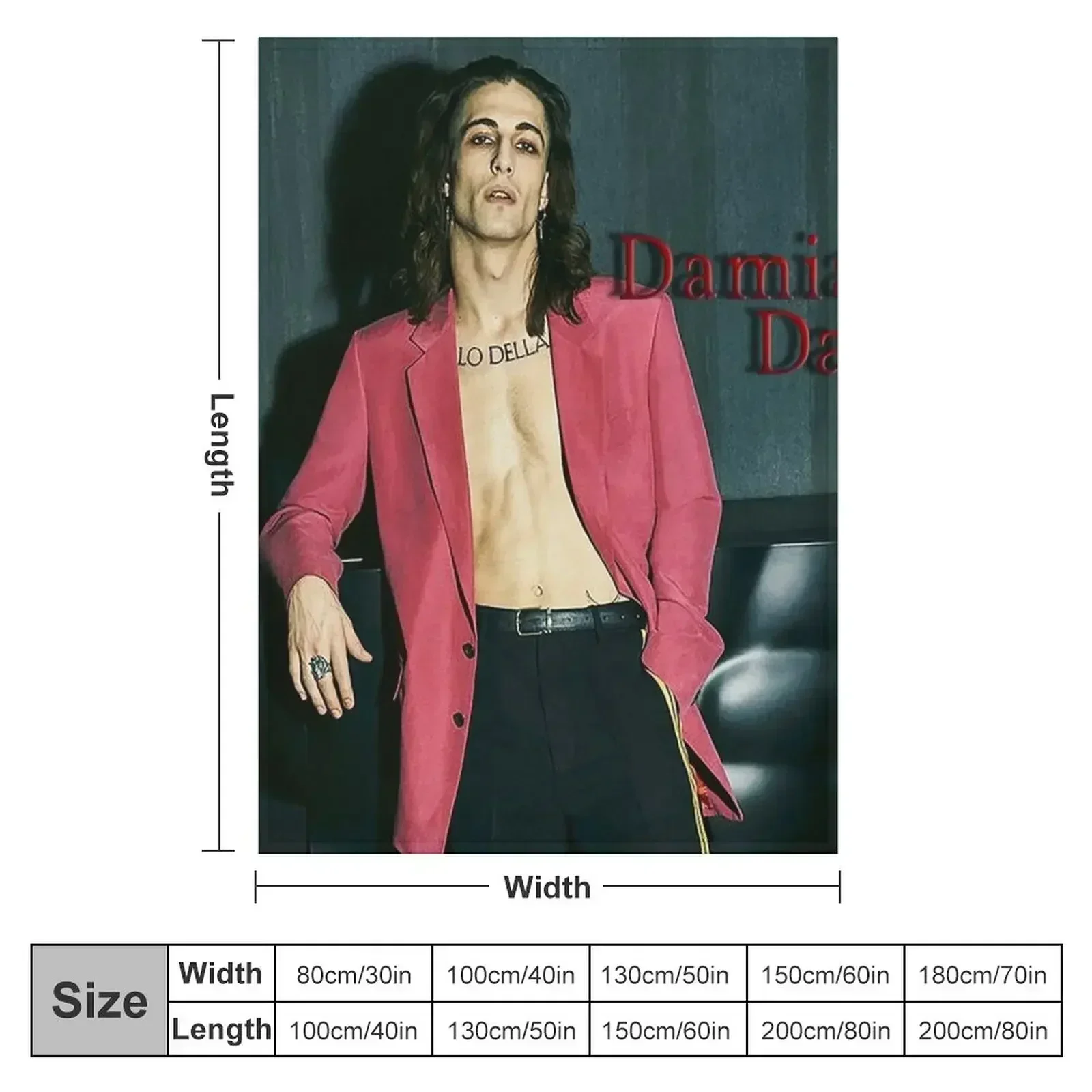 Maneskin VocalistSinger Throw Blanket Bed Thins Plaid on the sofa warm winter Flannels Sofas Blankets