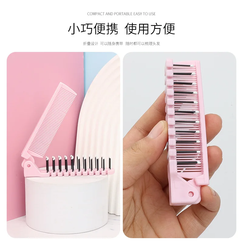 Portable Folding Combs Small Anti-static Plastic Travel Combs Women\'s Beauty Comb Children Girl  Fashion Styling Tools