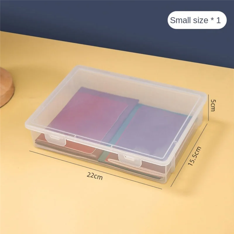 Efficient Plastic File Organizer Transparent Square Storage Box A4 Storage Box File Storage Box