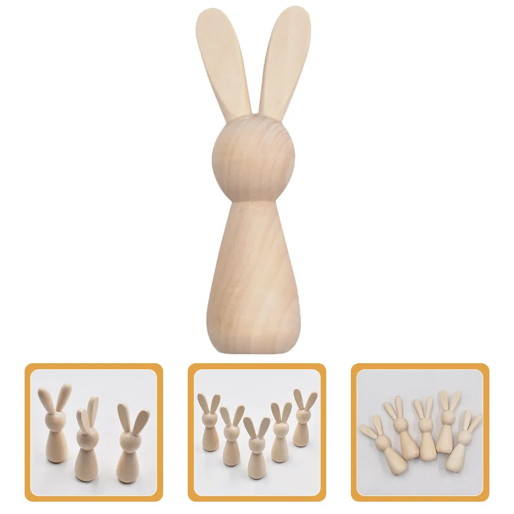 

Миниатюрные деревянные зайчики-заготовки для росписи, наборы для творчества своими руками для детей и взрослых, декор для дома, материалы для ручной росписи и художественных проектов