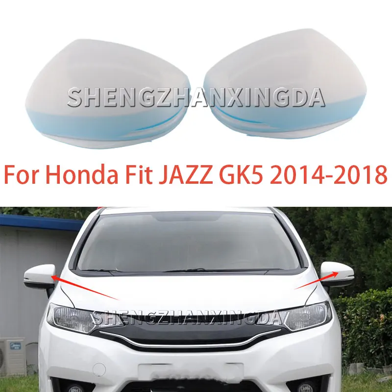 Shengzhan Xingda Is Suitable for Honda Fit Jazz 2014 2015 2016 2017 2018 Rearview Mirror Housing Side Mirror Cover with Signal Light Auto Parts