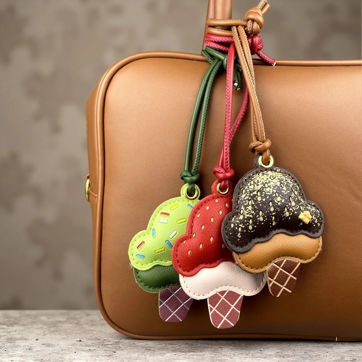 Spicy Food Snacks - Cute PU Leather Ice Cream &