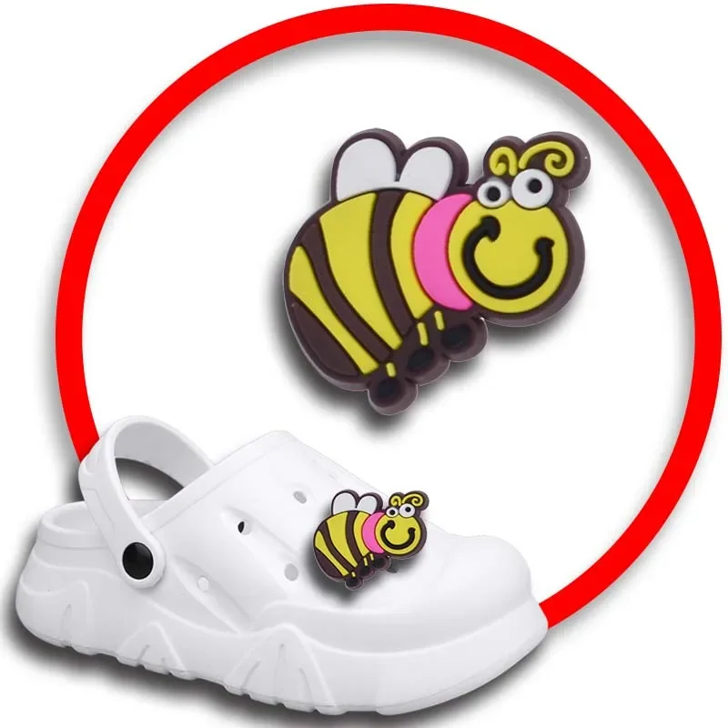 

Bee Honey Hive Shoe Charms for Crocs Sandals Women Clogs Pins Shoe Decorations Accessory Men Badges Girls Kids Shoes Accessories