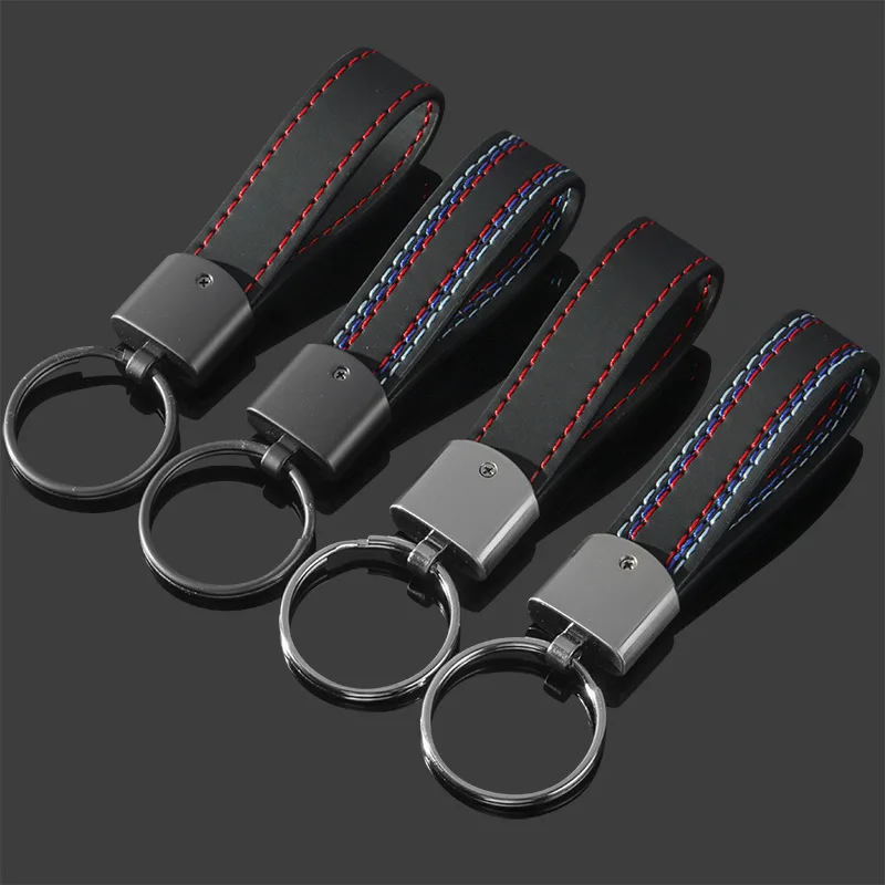 Leather Car Emblem Key Fobs Keyring Key Chain Decoration for Bmw M Performance G30 G32 Auto Interior Modification Accessories