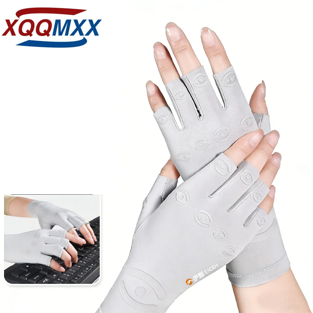 1Pair Arthritis Gloves Fingerless Compression Gloves for Relieve Hand Pain,Tendonitis, Carpal Tunnel for Women Men to Daily Work
