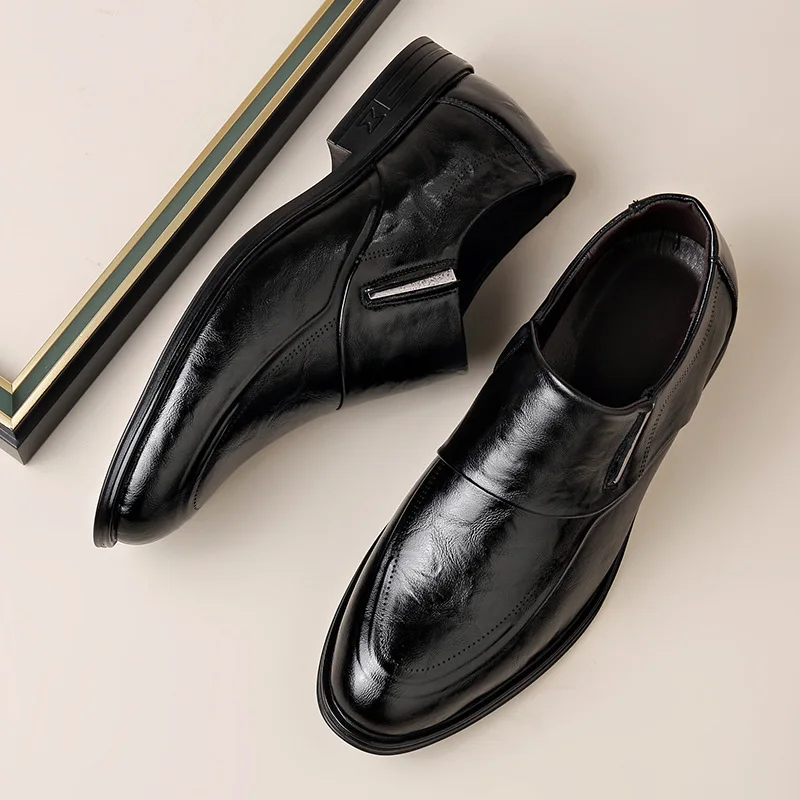 

Мужская повседневная профессиональная кожаная обувь, модная кожаная обувь большого размера 35–44.