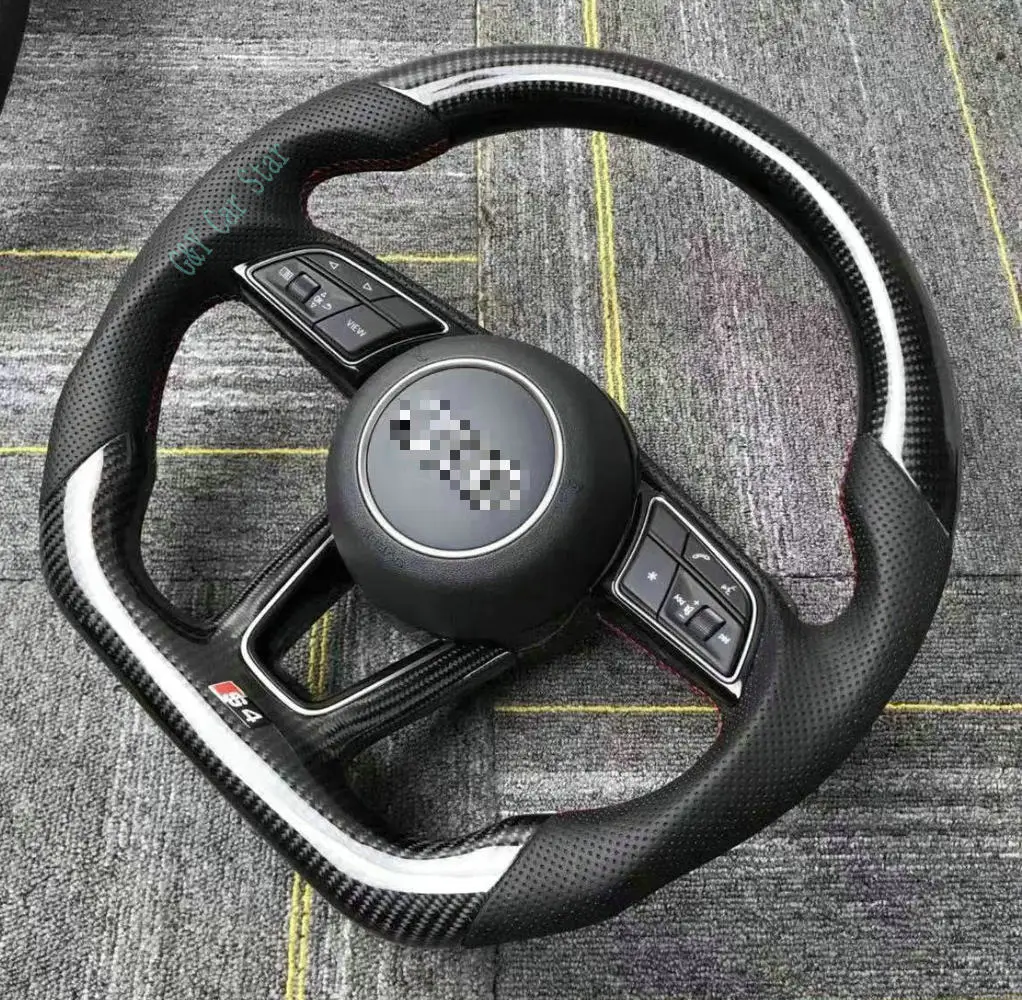 100% Real Carbon Fiber Car Paddle Steering Wheel For Audi A3 A4 A5 S3 S4 S5 RS3 RS4 RS5