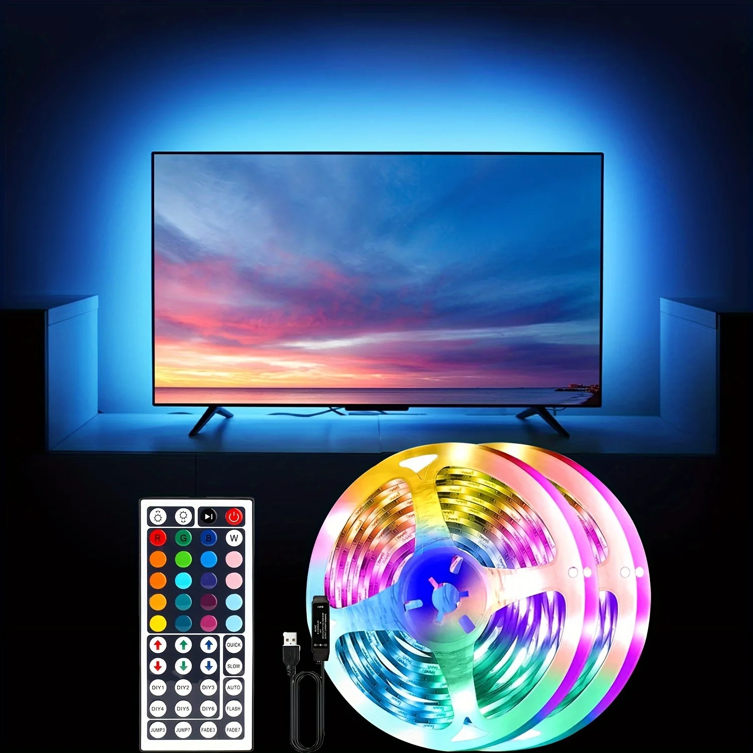 

Светодиодная лента Rgb для спальни, 5 В, 5050, Usb, 1-30 м