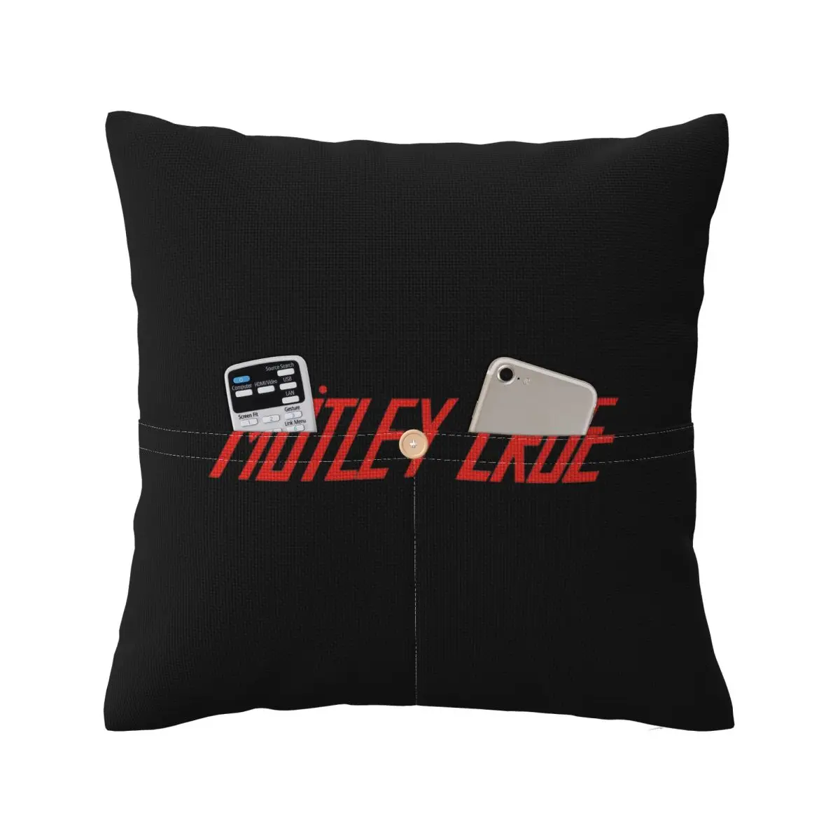 Motleys Crues Metal Rock Square Linen Pillowcase Cushion Cover Polyester Decor Bedroom Home Comfort Throw Pillow