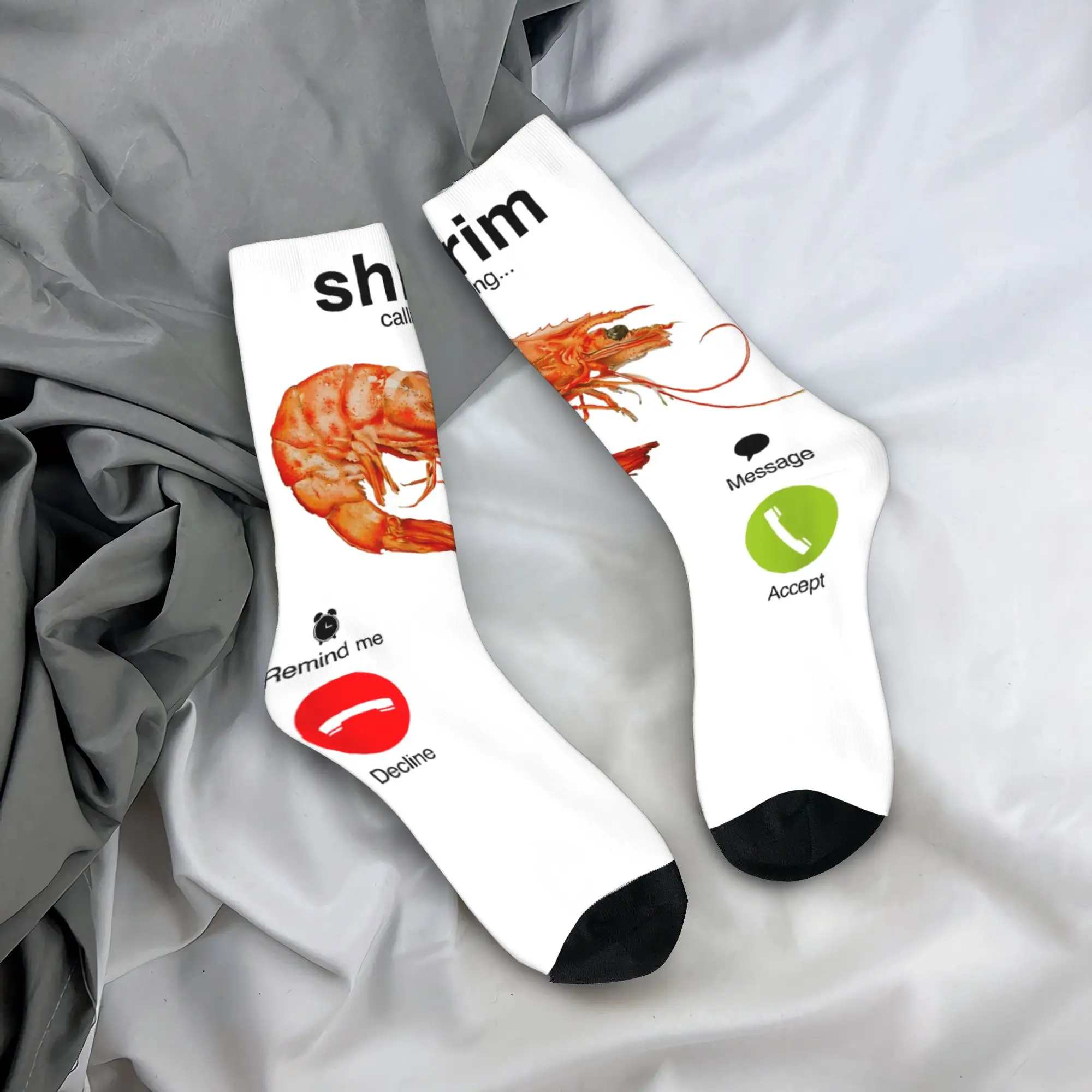 

Shrim Is Calling Misspelled Funny Shrimp Calling socks Anti-Slip Stockings Unisex Men Running Sports Socks Autumn Leisure Socks
