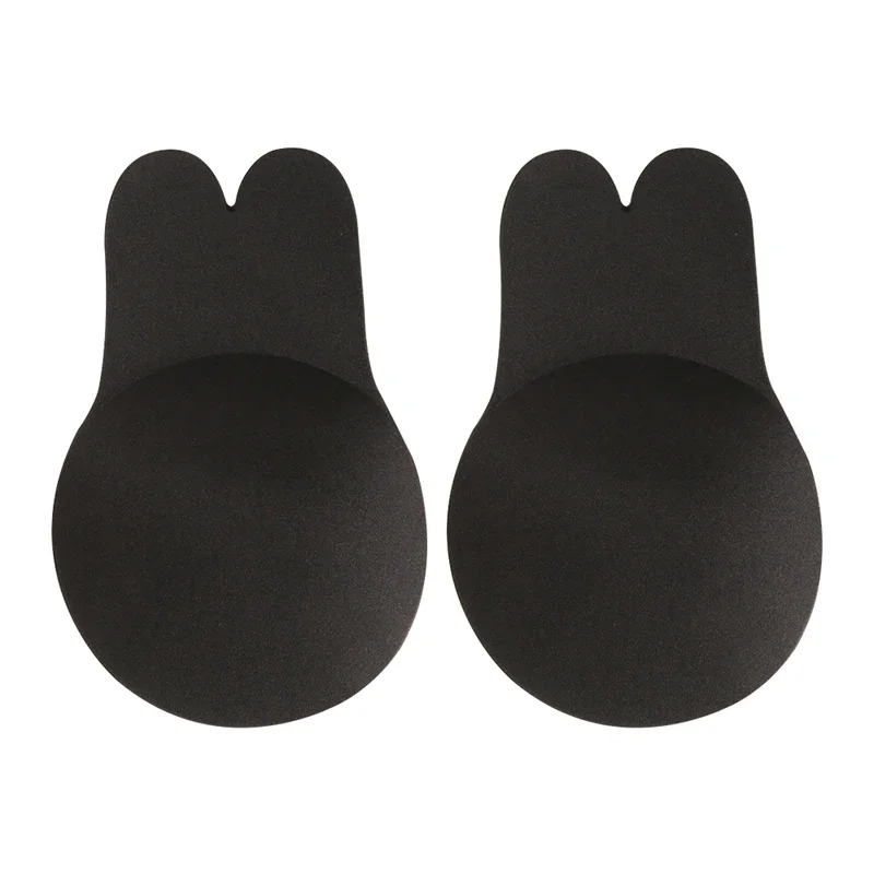 Women push up bras self adhesive silicone strapless invisible bra reusable sticky breast lift tape rabbit nipple cover bra pads