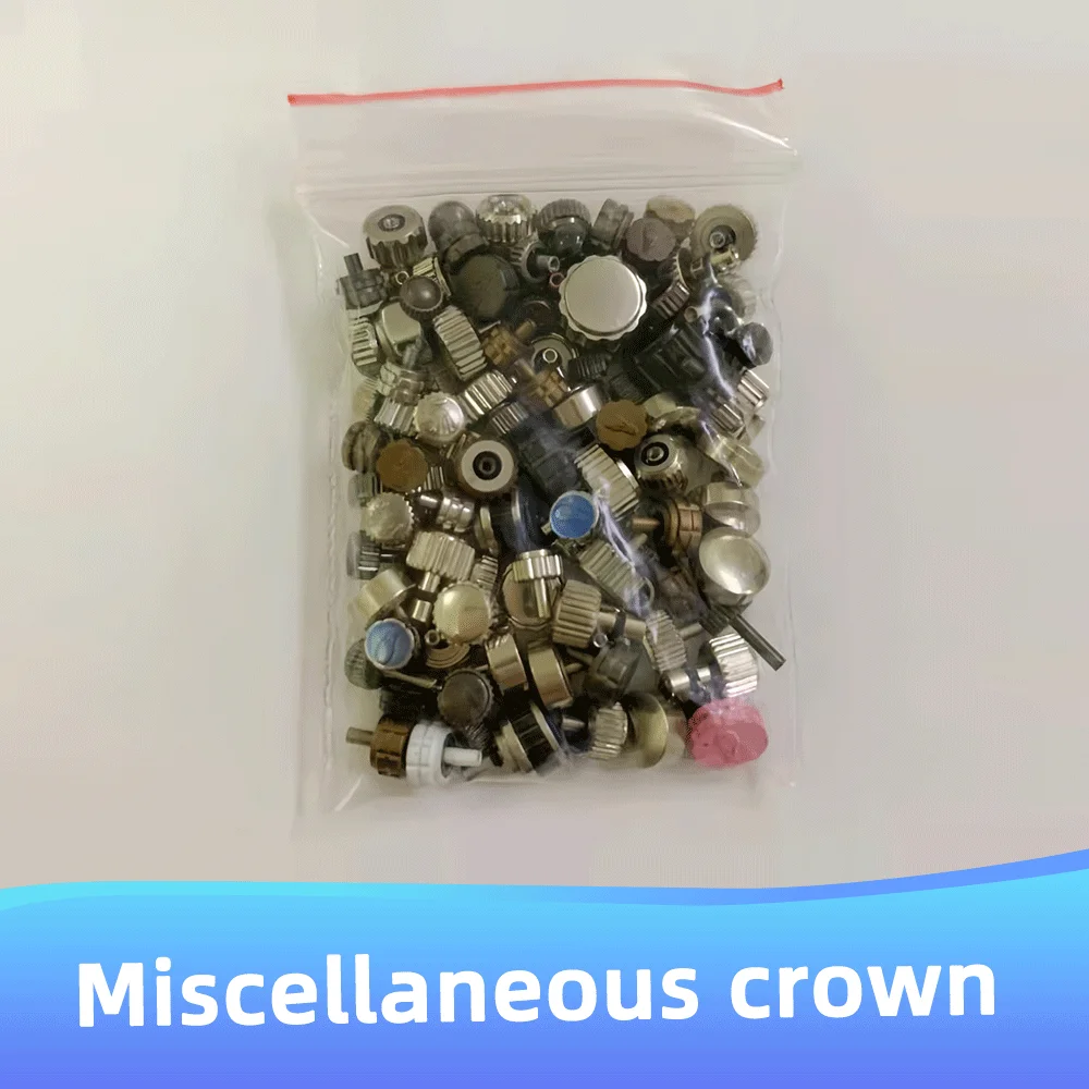 

Watch Movement Accessories Miscellaneous Crowns Copper and Steel Various Sizes Quartz Mechanical Crowns About 100 Pieces