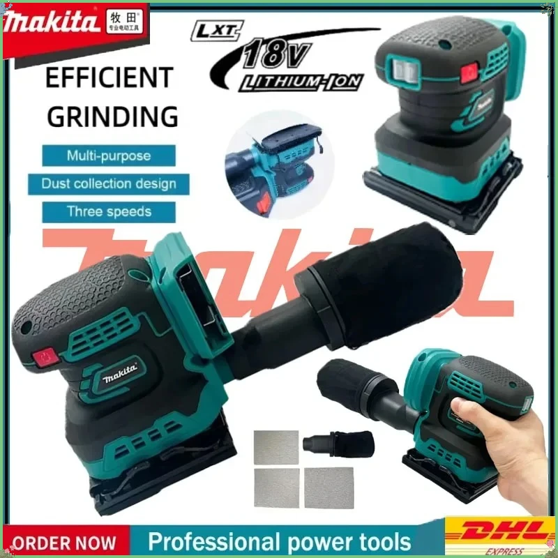 

Бесщеточная аккумуляторная эксцентриковая шлифовальная машина Makita с 3 скоростями для шлифовки и полировки, совместимая с аккумулятором Makita 18В