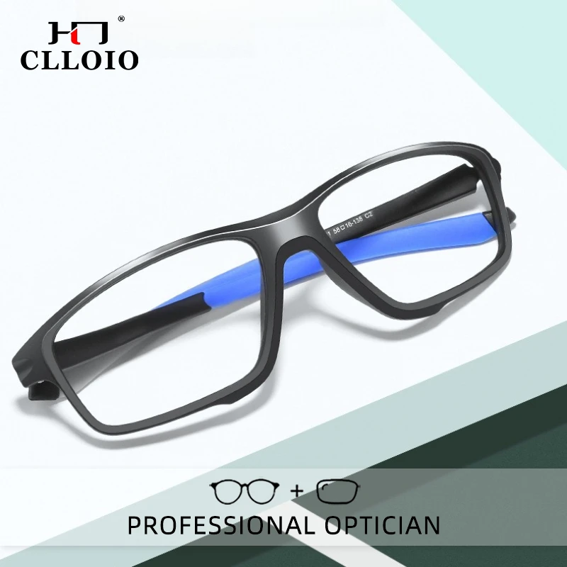 

CLLOIO Casual Style Anti-Falling Sports Myopia Glasses For Tennis Basketball Cycling Progressive Prescription Reading Glasses