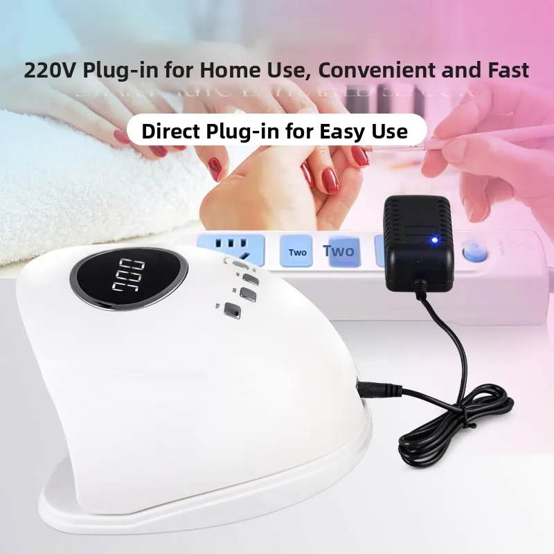 Y3 168W High-Power UV Nail Lamp Quick-Drying Light Therapy with 42 LED Beads for Nail Polish And Glue Curing White Mini F9 Model