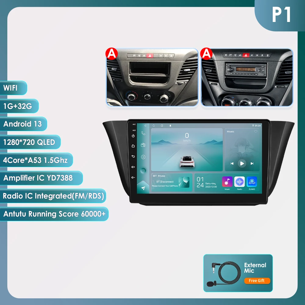Hizpo 9 "Android Auto Radio Voor Iveco Dagelijkse 2013 2014 2015 2016 2017 2018 2019 2020 2021 Carplay Auto Multimedia Speler Gps 2din