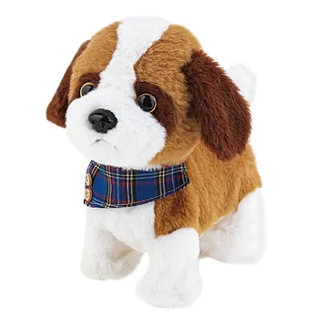 Robot Hond Geluid Controle Puppy Interactieve Elektronische Pluche Kat Emulerend Dier Speelgoed Walk Schors Huisdier Met Wasbaar Bont Kids Cadeau