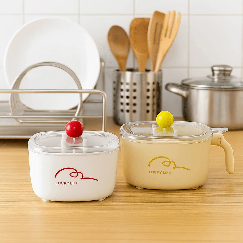 Plastic 4 in 1 Seasoning Box Large Capacity Moisture-proof Spice Container with Lid Spoon Sealed Condiment Container For Kitchen