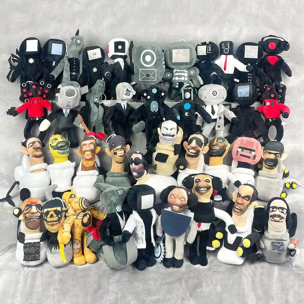 New Skibidi Toilet Plush Toy Sound Effect Plush Doll Monitor Man Doll Soft Stuffed Toys for 14+ Years Old Boys And Girls