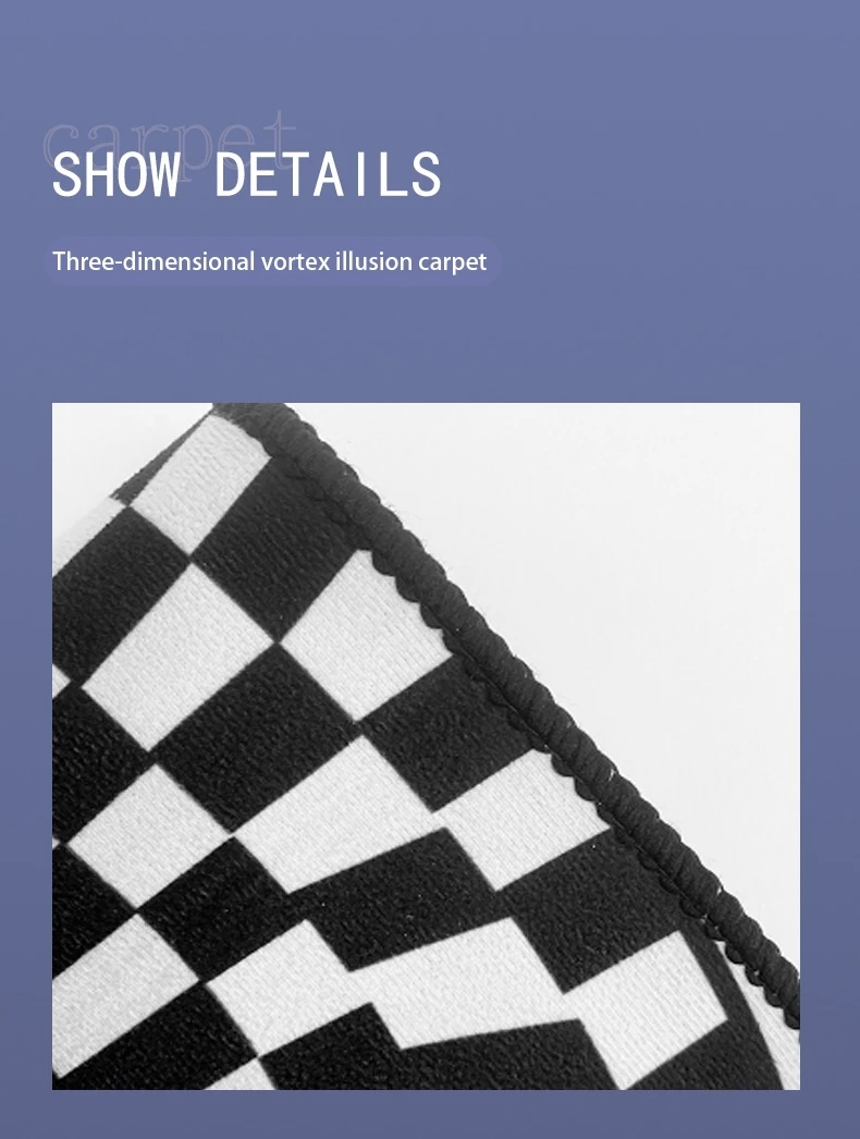 Carpet 3D vortex three-dimensional trap bedroom floor mat living room coffee table carpet creative Christmas carpet