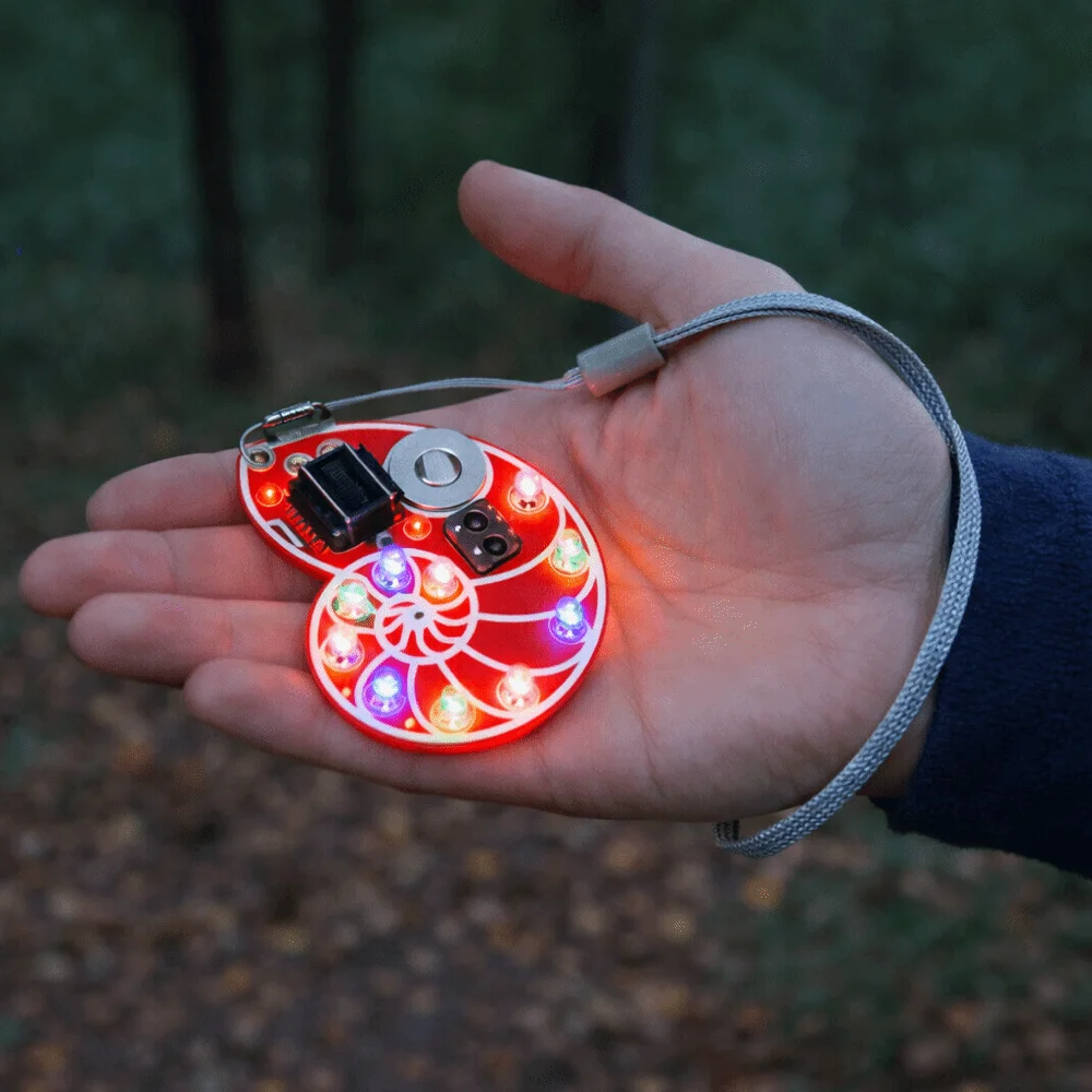 Multi-Mode LED Shell Flow Light Kit Pendant Style SMD SMT Technology DIY Soldering Learning Kit Loop Flash Light