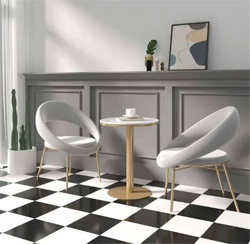 Nordic Modern Minimalistisch Meisje Prinses Slaapkamer Make-Up Stoel, Kaptafel Kruk Rug Ins Manicure Stoel