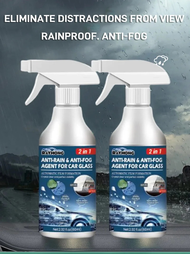 Auto Glass Coating Antifog Rainproof Agent Glass Anti Fog Coating Spray Clean Waterproof Spray Windshield Coating Agent